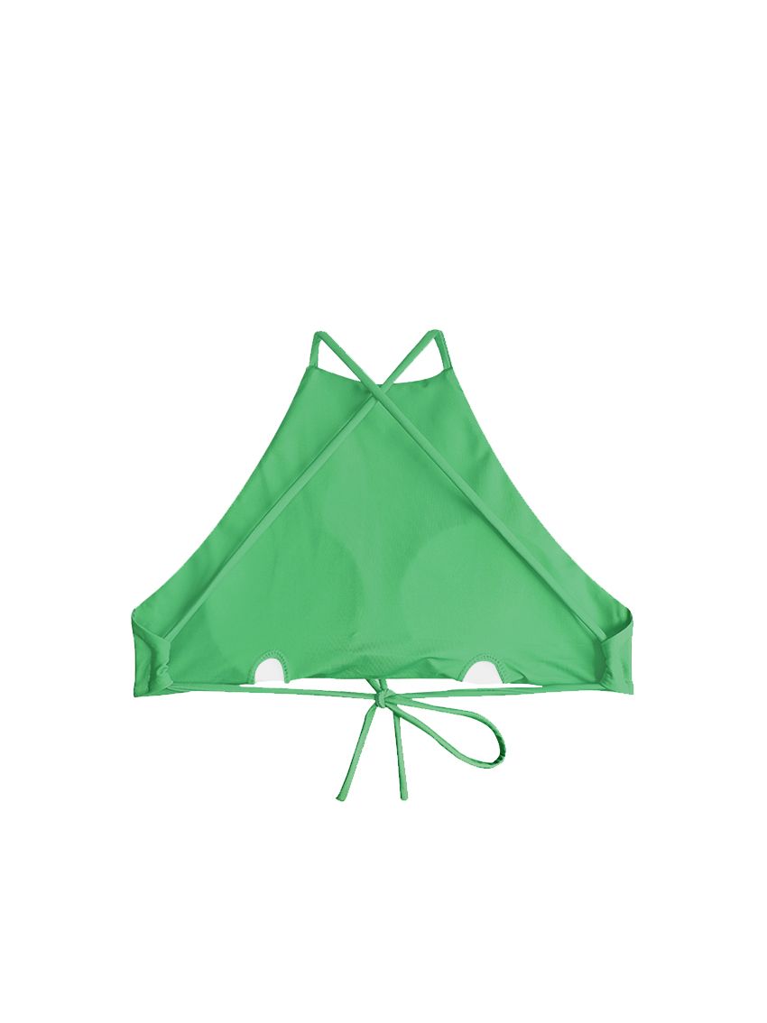 Áo yếm bơi Bold Bikini cột dây màu xanh - Meadow Coral Top