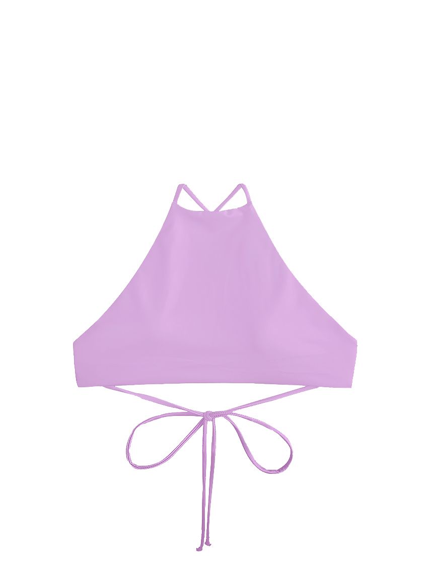 Áo yếm bơi Bold Bikini cột dây màu tím - Violet Coral Top