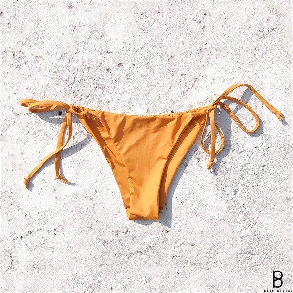 Quần bơi cột dây màu vàng đất - Fancy Basic Bottom