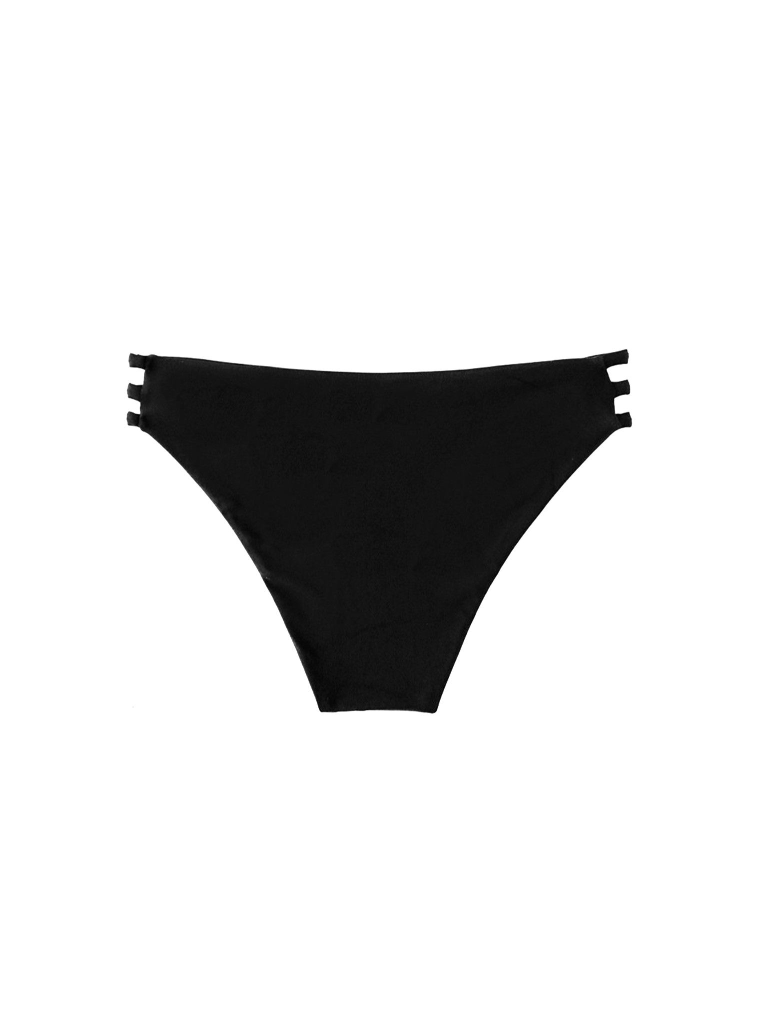 Quần bơi màu đen 3 dây mảnh - Double Gaps Bottom