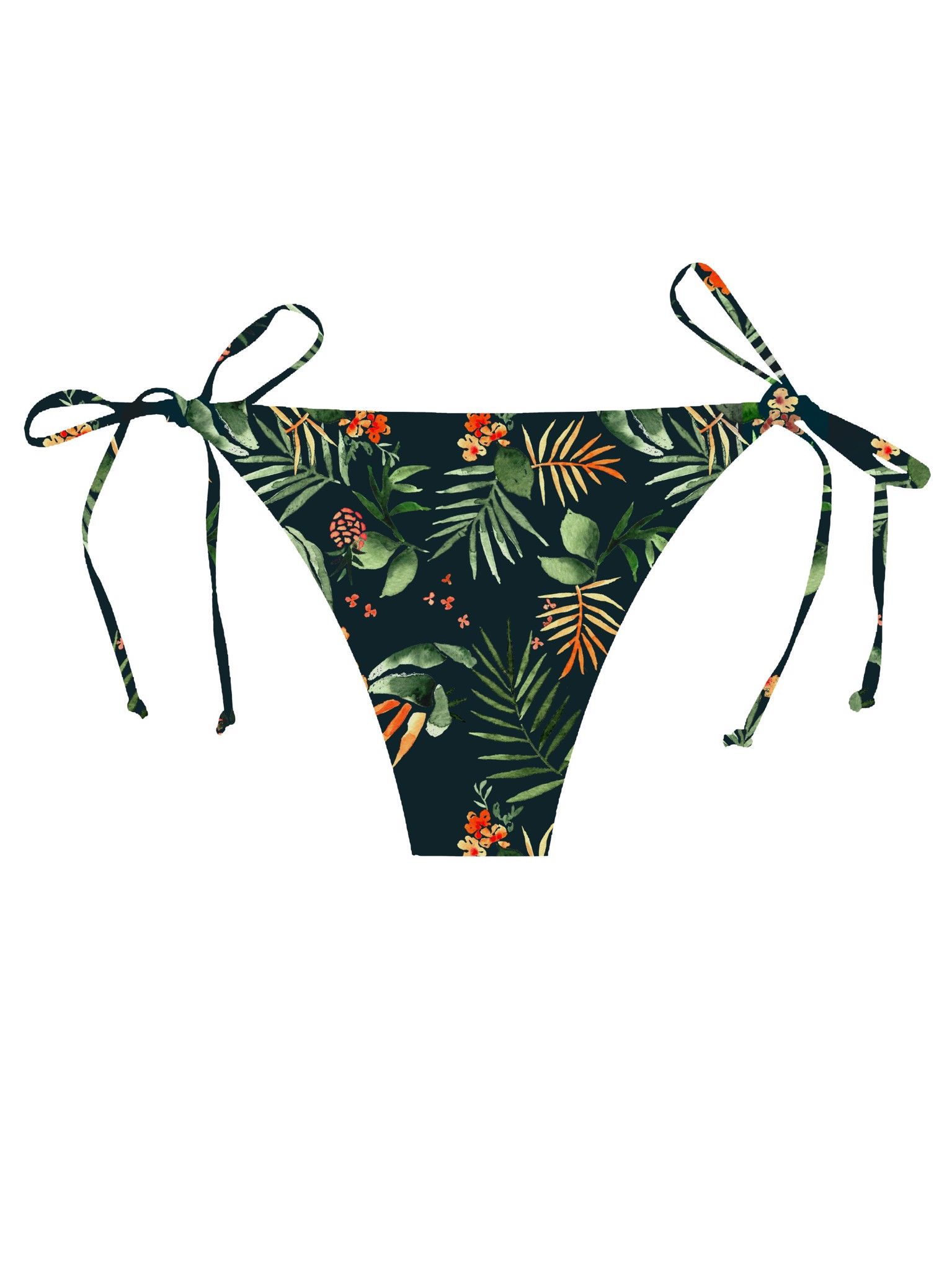 Quần bơi cột dây họa tiết lá nhiệt đới - Dark Jungle Basic Bottom