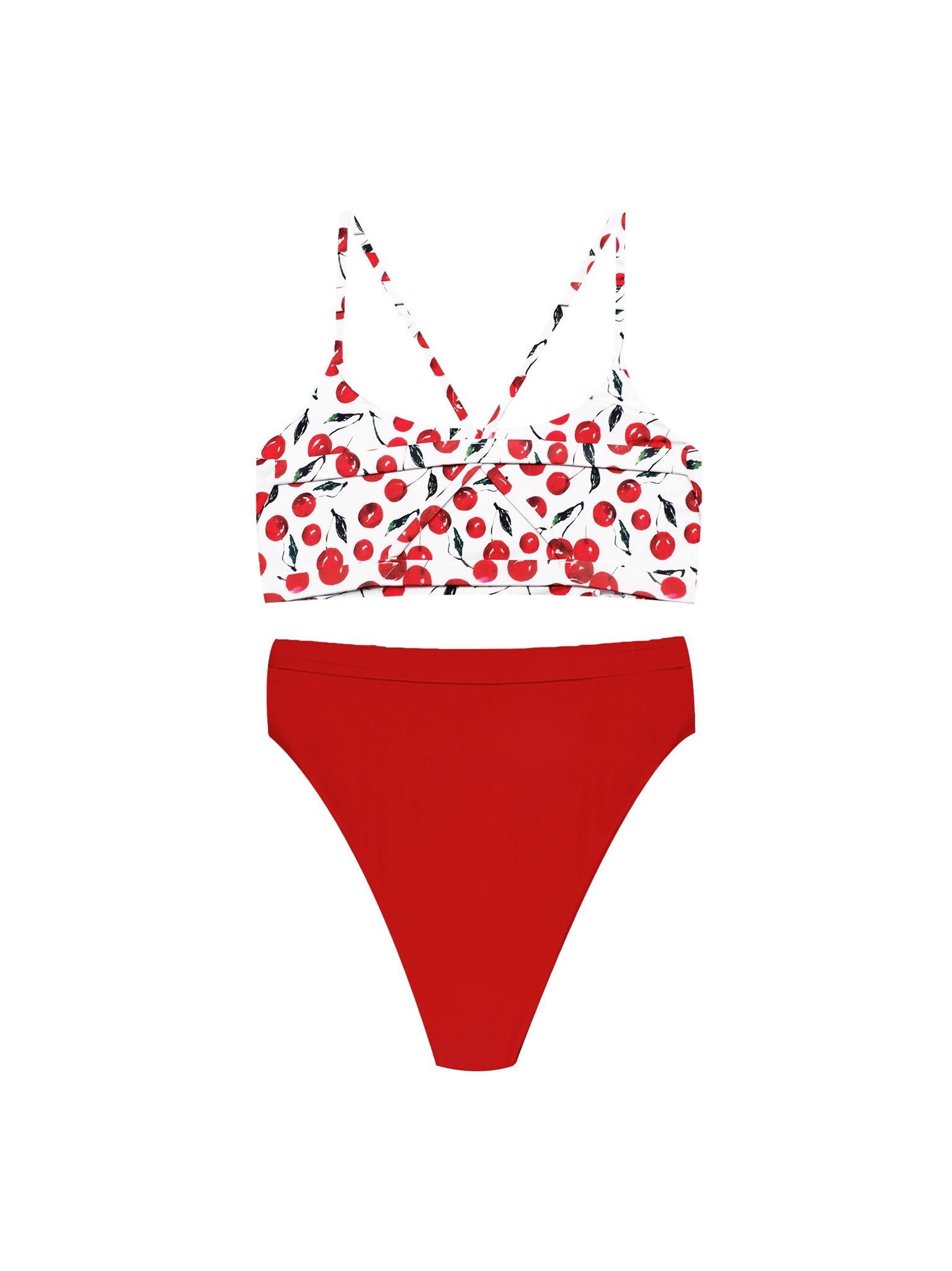 Cherry High Waist Set