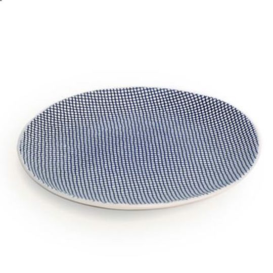 Đĩa gốm Thailand-Nam Khan salad-Gốm thủ công cao cấp-An toàn cho lò vi sóng và máy rửa-Kích thước D22cm
