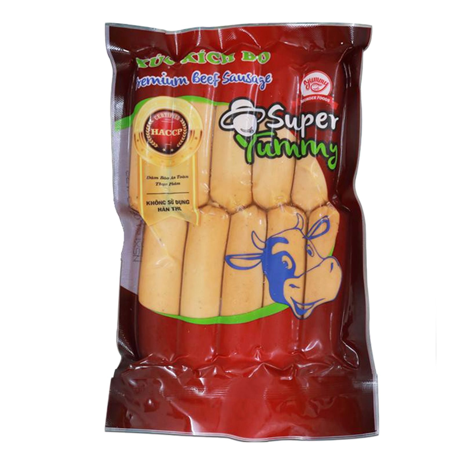 Xúc xích bò hảo hạng Việt Nam 129,000₫/1gói 500g. Bán hàng từ 8h-20h. Thanh toán COD.