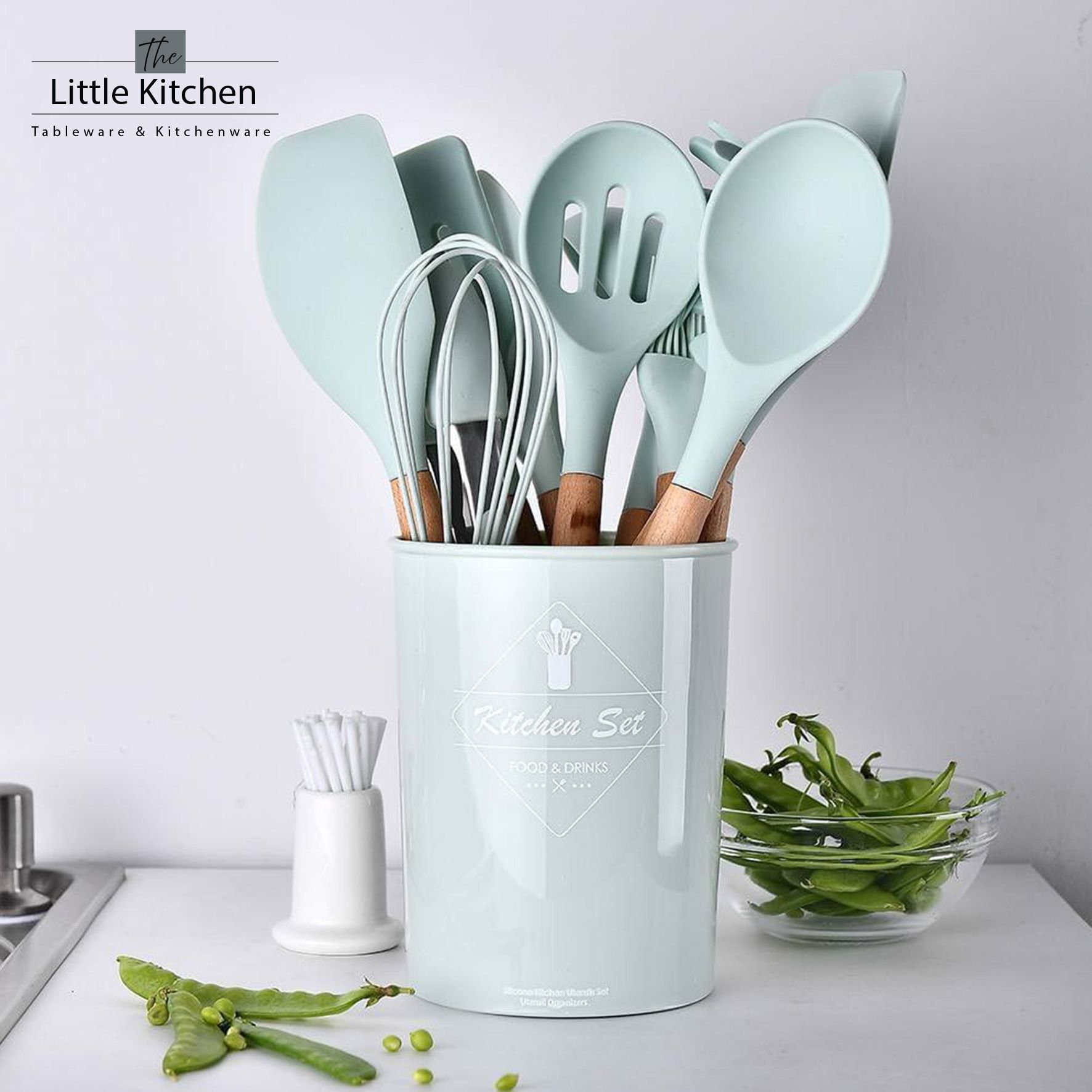 Dụng cụ đồ bếp 11 món xanh mint