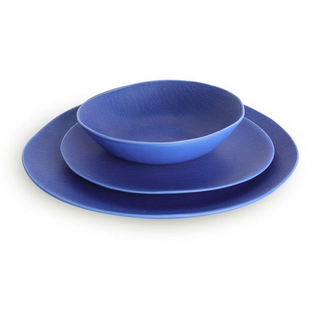 Bộ Bát Đĩa gốm Thailand - Basacc, an toàn cho lò vi sóng và máy rửa, kích thước D17cmH5cm/D22cm/D28cm