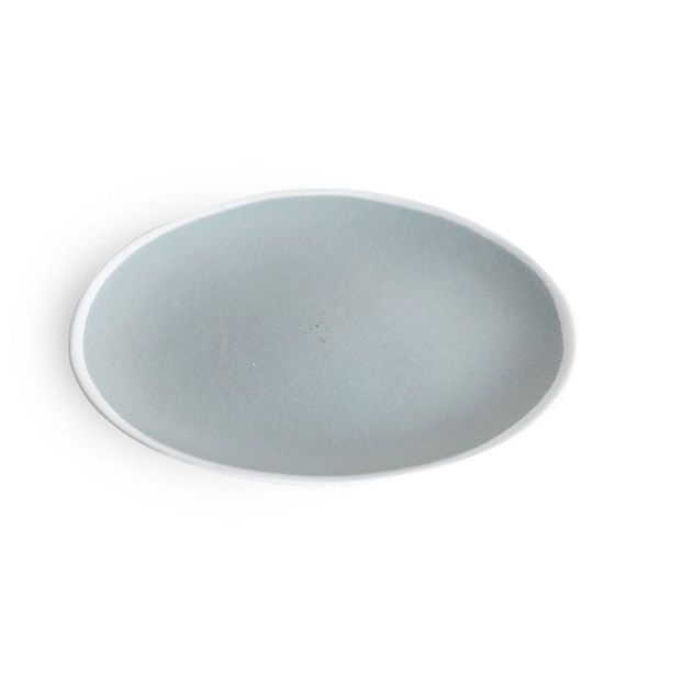 Đĩa gốm Thailand (xanh xám)-Mae Nam Khong,an toàn cho lò vi sóng và máy rửa,kích thước: 22cm & 28cm
