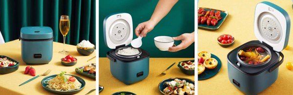 Nồi cơm điện mini Mishio MK265 (4 màu lựa chọn : xanh, nâu, trắng, hồng)