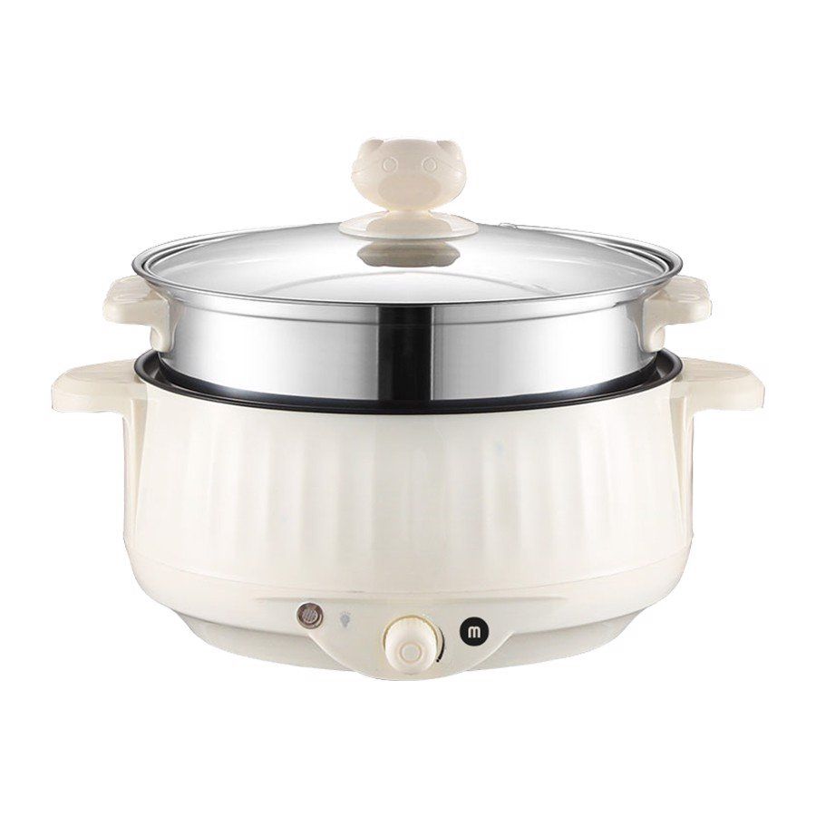 Nồi lẩu điện 4.0L Mishio MK275 kèm xửng hấp