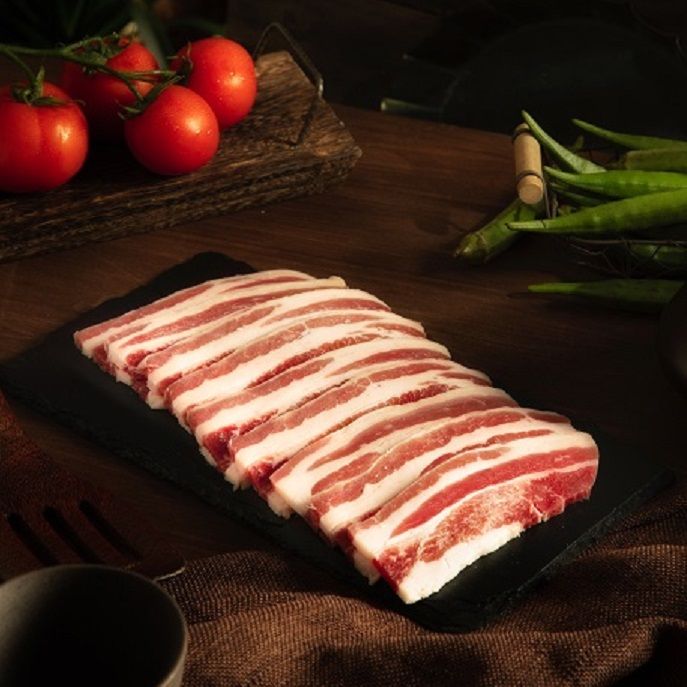 Ba Chỉ Bò Mỹ Nướng Mỏng. Giá 230,000đ/kg (giá chưa bao gồm VAT và vận chuyển). 300gr/khay. 500gr/khay