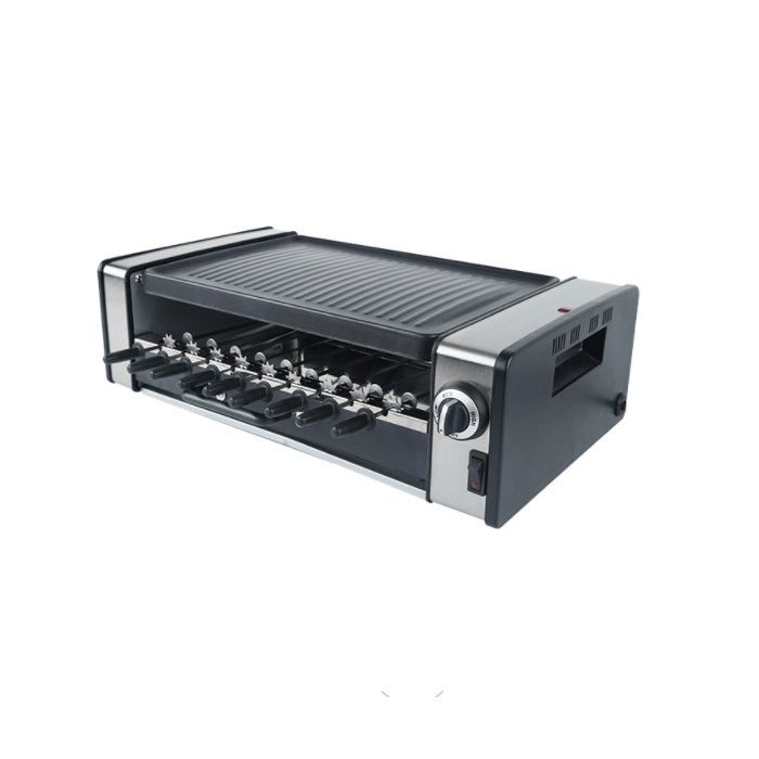 Bếp nướng không khói GM-H. Vừa nướng trên chảo vừa làm thịt xiên BBQ đồng thời.