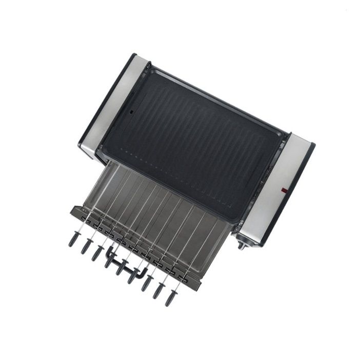 Bếp nướng không khói GM-H. Vừa nướng trên chảo vừa làm thịt xiên BBQ đồng thời.