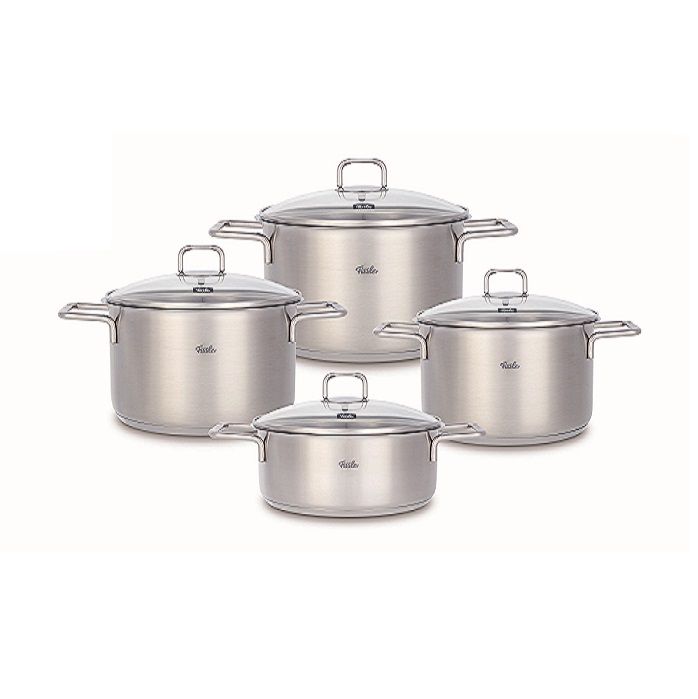  Bộ nồi Đức inox cao cấp Fissler Hamburg 4 món. Chất lượng sản phẩm vượt trội, trợ thủ cao cấp cho gian bếp nhà bạn. 