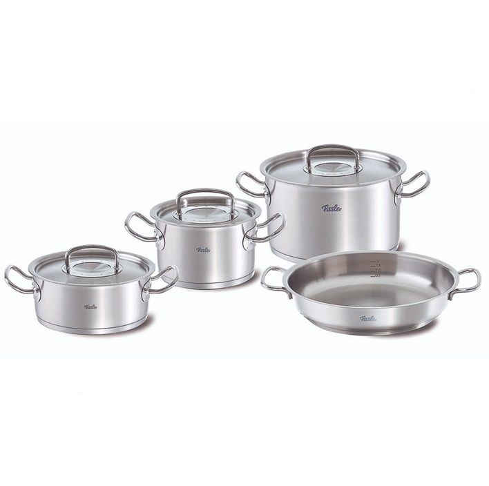 Bộ nồi Đức inox cao cấp Fissler Original Pro 4 món (nắp inox)-bán chạy, nấu ngon, an toàn cho sức khỏe, thân thiện với môi trường.
