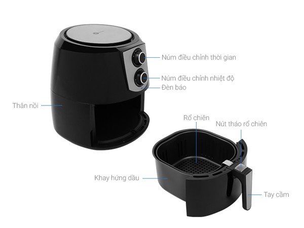 Nồi chiên 5.5L Mishio MK141