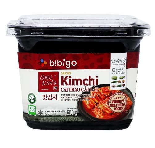 Kim chi cải thảo Ông Kim 45.000đ/hộp 500g, được làm từ nguồn rau sạch. Bán hàng từ 8h-20h. Thanh toán COD