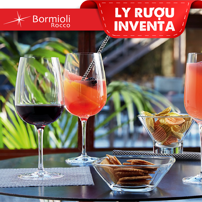 Ly rượu vang trắng Ý thương hiệu Bormioli Inventa. Dung tích: 27cl/1 ly. Một bộ có 6 ly.