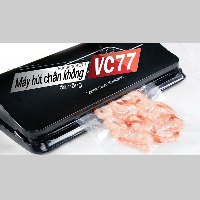  Máy hút chân không bảo quản thực phẩm đa năng VC77 công nghệ đột phá với màn hình cảm ứng tích hợp dao cắt túi tiện dụng 
