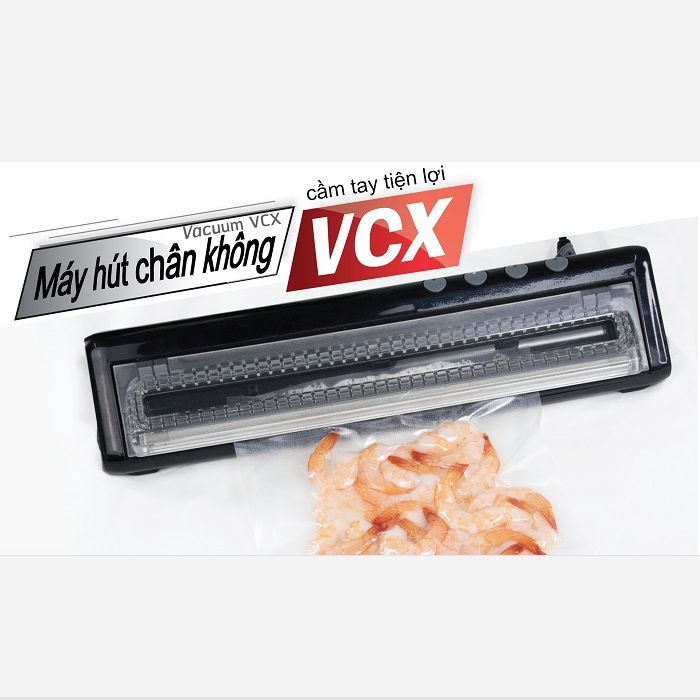  Máy hút chân không bảo quản thực phẩm gia đình VCX. Kiểu dáng nhỏ gọn, bảo quản thực phẩm lâu hơn. 