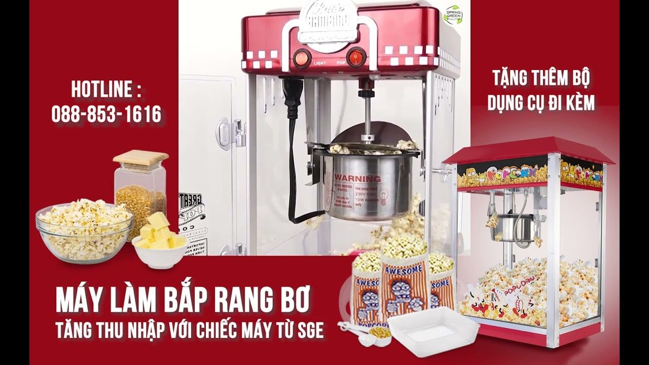 Máy Làm Bắp Rang Bơ | Máy Nổ Bỏng Ngô