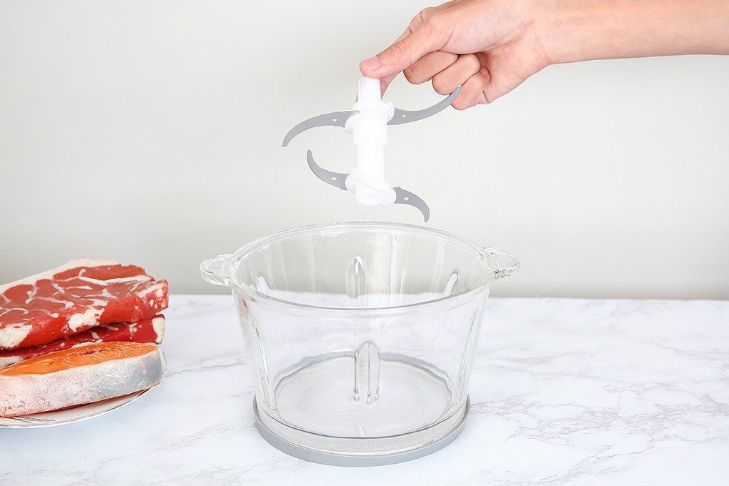 Máy xay thịt Mishio MK273 cối thủy tinh 2.0L