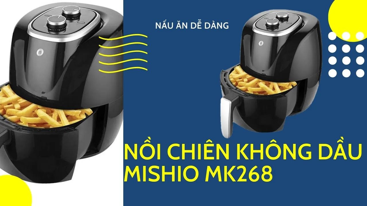 Nồi Chiên Không Dầu 5.0L Mishio MK268