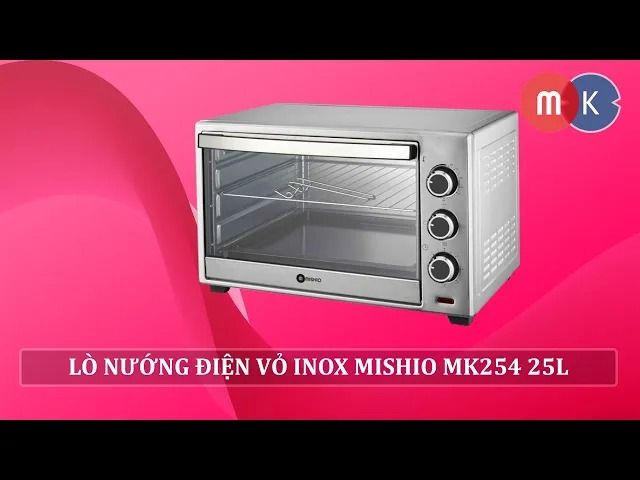 Lò nướng điện vỏ inox 25L Mishio MK254