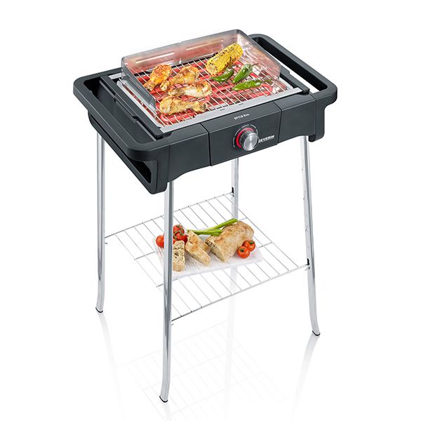 Vỉ nướng điện Đức Severin PG 8123 / 8124. Công suất 2500W. Nướng siêu nhanh, giảm khói, có cả chân đứng cho bếp.