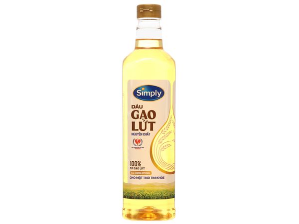  Dầu gạo lứt Simply Cái Lân - 1L 