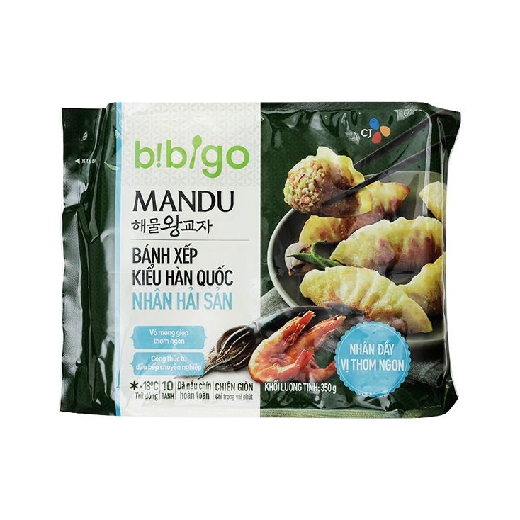  Bánh xếp nhân hải sản Bibigo - Cầu Tre - Gói 350g 