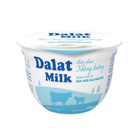  3 Hộp Sữa chua không đường 100g DaLat milk 
