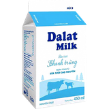  Sữa tươi thanh trùng DaLat milk 450ml không đường 