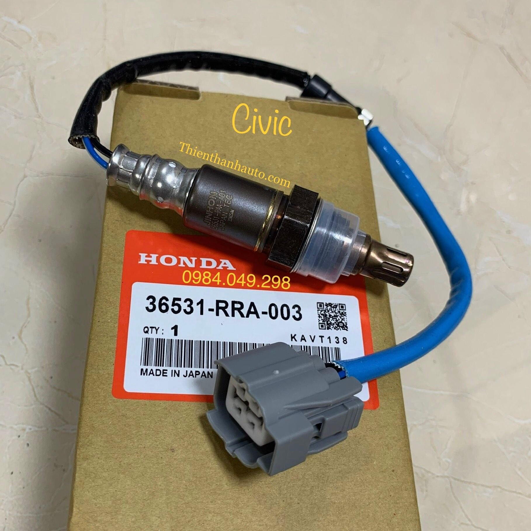 Cảm biến ô xy trên (phía trước) Honda Civic 2.0 - Nhập khẩu từ Nhật Bản - 36531RRA003