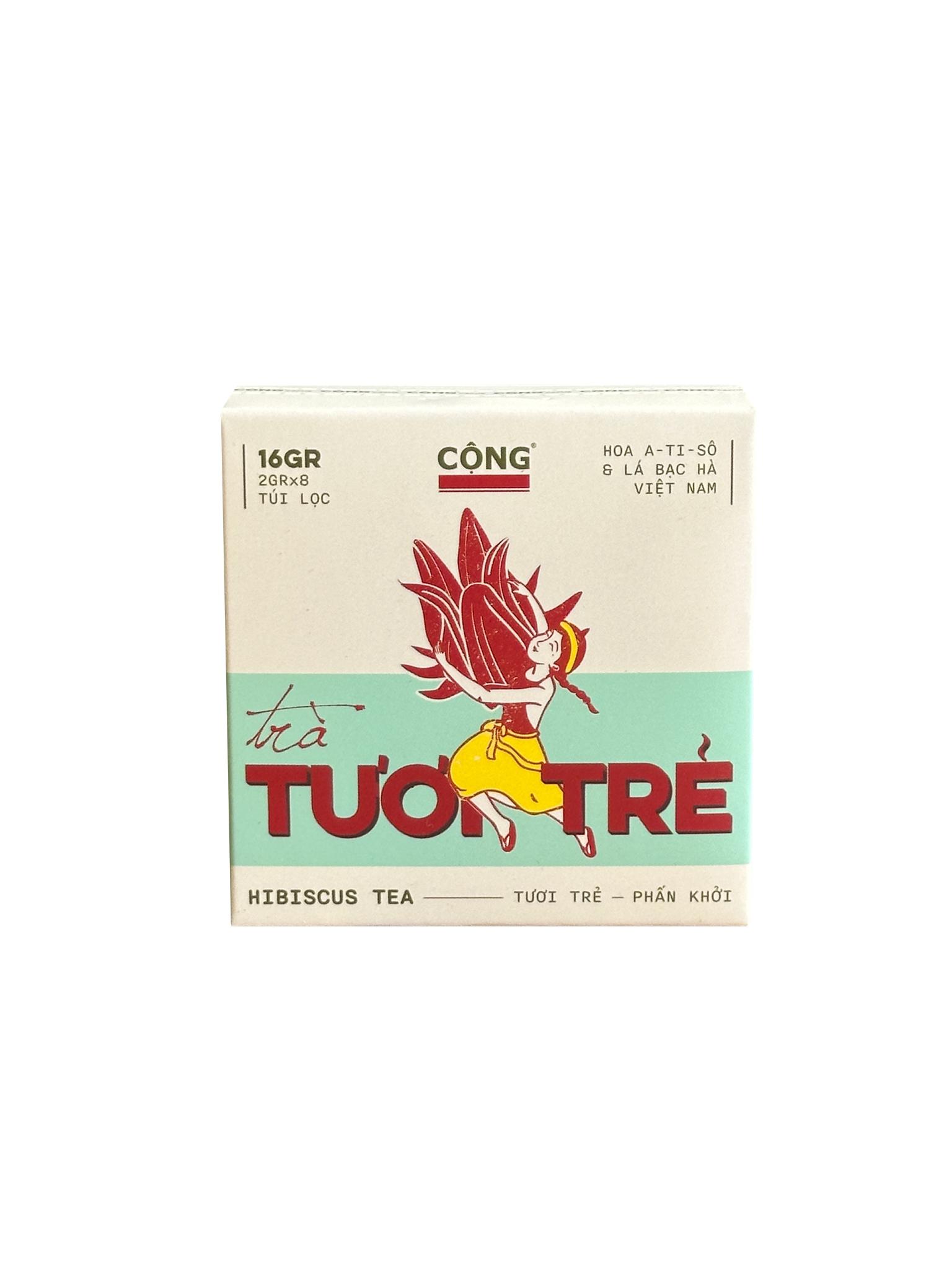 Trà Tươi Trẻ (hoa atiso, cỏ ngọt và bạc hà) túi lọc