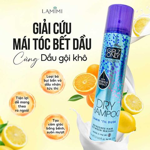  Dầu Gội Khô Girlz Only Dry Shampoo 200ml 