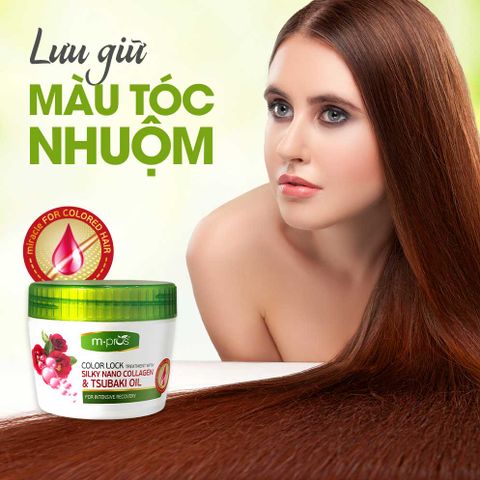  Hấp Khóa Màu Tơ Tằm Nano Collagen & Tsubaki Oil Phục Hồi Chuyên Sâu 