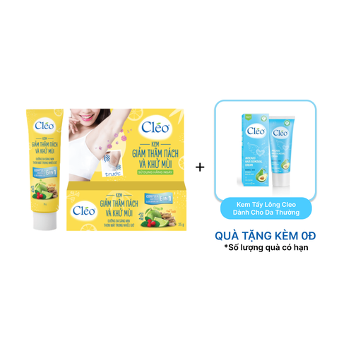  Kem Giảm Thâm Nách Và Khử Mùi Cleo (Tặng Kèm Kem Tẩy Lông Cleo) 