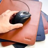  Bàn di chuột, miếng lót chuột bằng da bò thật kích thước 23.5 x 27 cm - Mouse Pads Leather LAPELLE 