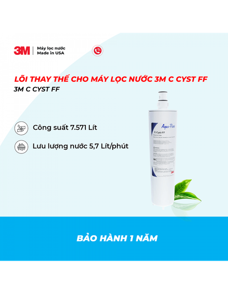 LÕI LỌC THAY THẾ DÙNG CHO MÁY LỌC NƯỚC 3M AP EASY CYST FF - 3M C CYST FF