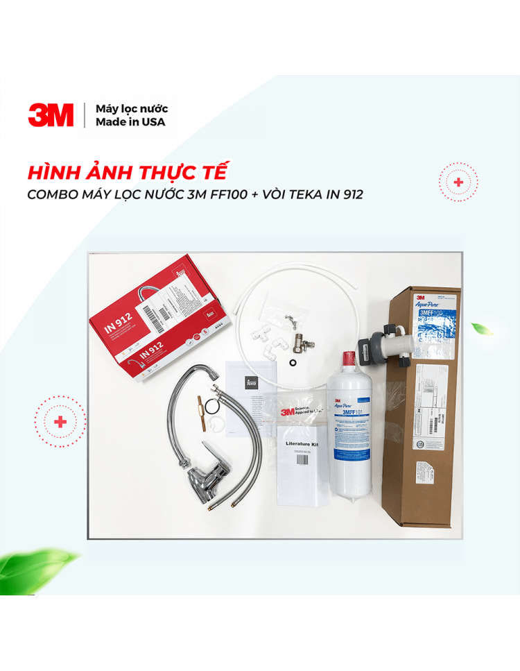 MÁY LỌC NƯỚC LẮP DƯỚI BỒN RỬA 3MFF100 + VÒI 3M - 3M FF10