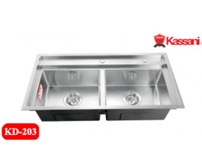 Chậu rửa inox sus 304 2 hộc- Kassani KD203