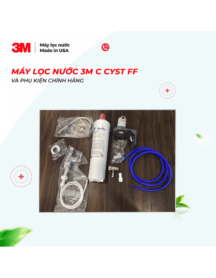 MÁY LỌC NƯỚC 3M LẮP DƯỚI BỒN RỬA + VÒI 3M CHÍNH HÃNG - 3M AP EASY CYST FF