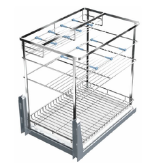 Giá gia vị tủ dưới inox mờ 304 ROXANA