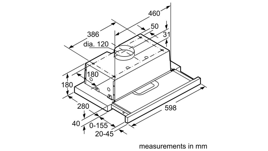 Máy Hút Mùi Âm Tủ HMH.DHI623GSG Series 4 - BOSCH