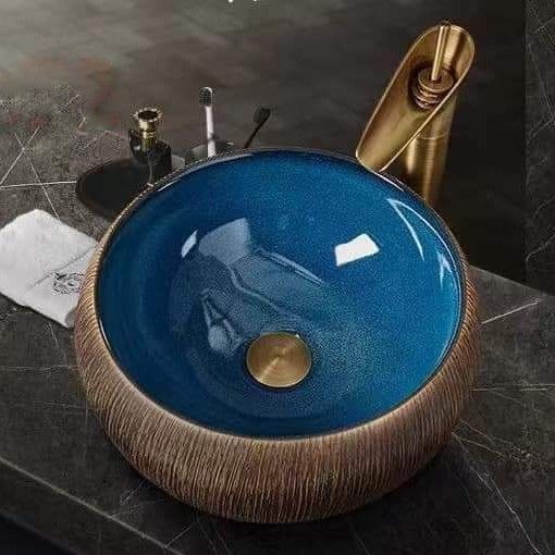 Lavabo gốm mỹ thuật LS01