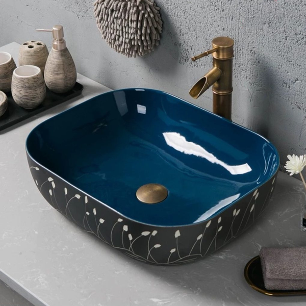 Lavabo gốm mỹ thuật LS27