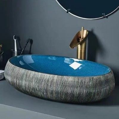 Lavabo gốm mỹ thuật LS31