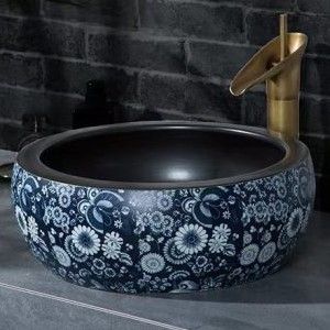 Lavabo gốm mỹ thuật LS23