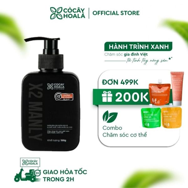 [Xả kho - Date t8/2025] Dung Dịch Vệ Sinh Nam Cỏ Cây Hoa Lá X2 Manly 150g Hương Hổ Phách