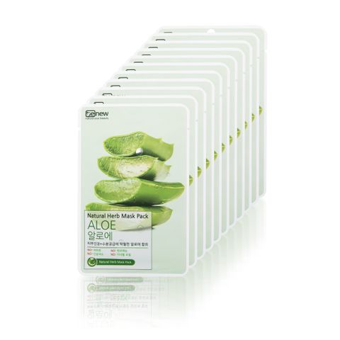 Bộ 10 miếng đắp mặt nạ Benew Natural Herb Mask Pack - Aloe 22ml
